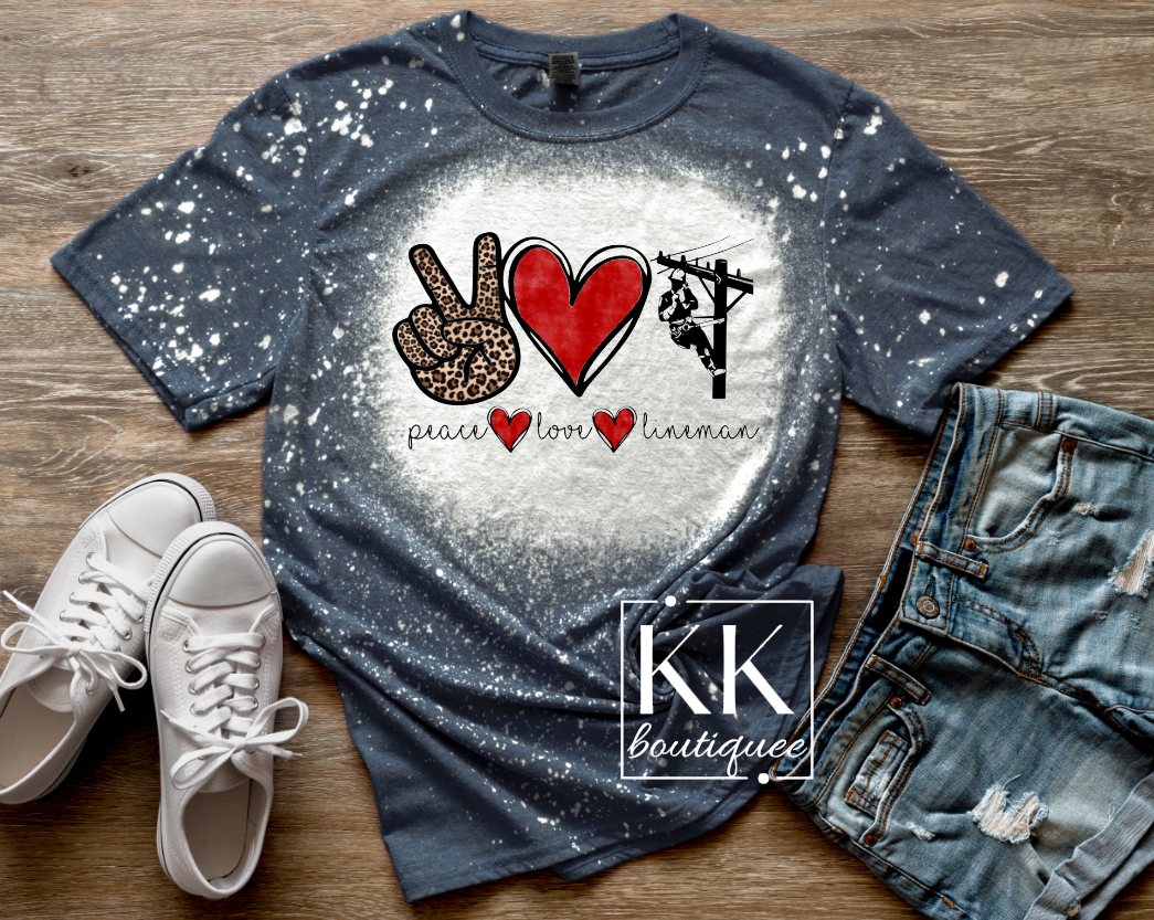 Peace love and Lineman Shirt