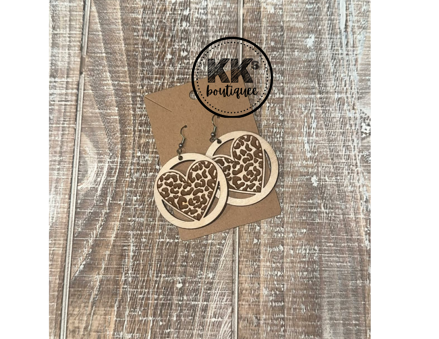 Heart Circles Dangle Earrings