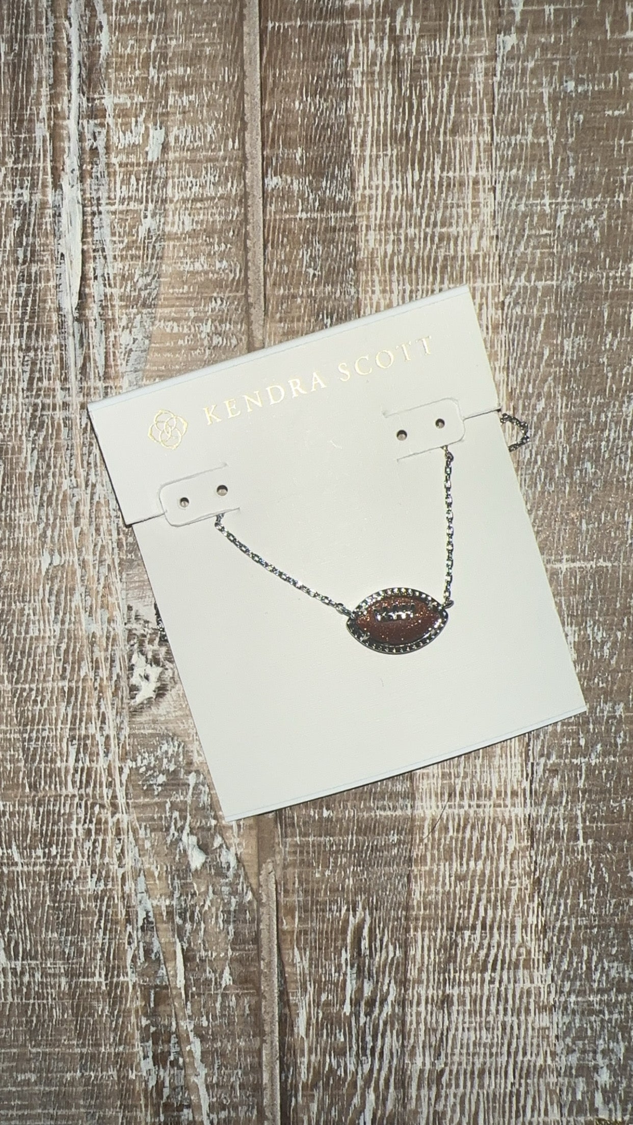 Silver Football KS necklace