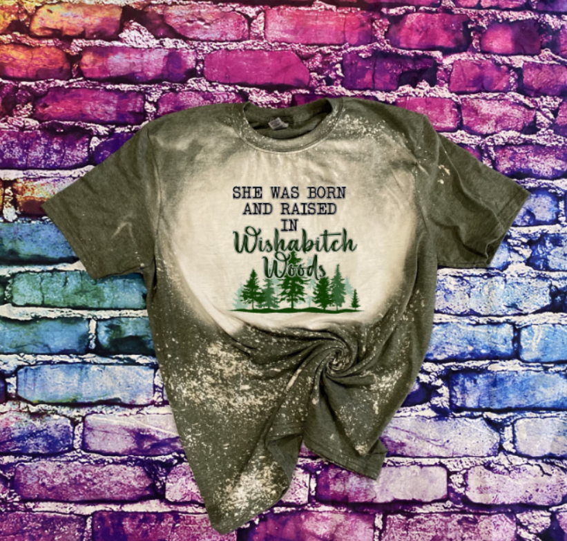 Wishabitch Woods Bleached Tee