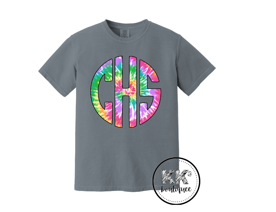 Tie Dye Monogram Tee