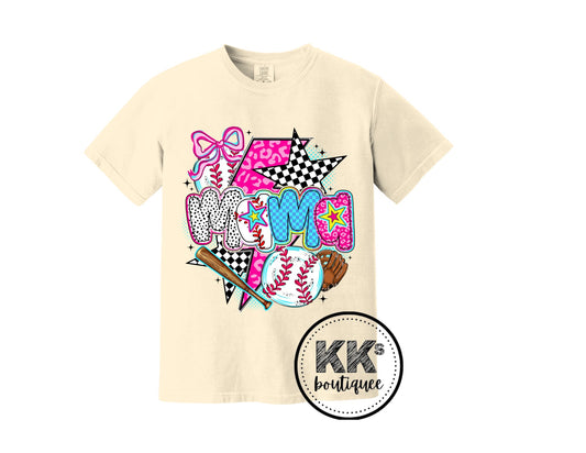 Neon baseball mama