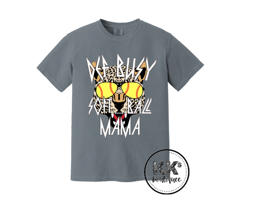 Def Busy Softball Mama Short Sleeve Shirt