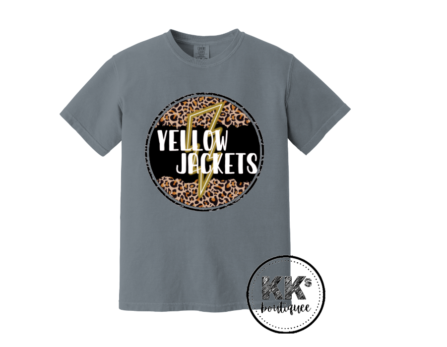 Yellow Jacket Cheetah Circle Short Sleeve Shirt