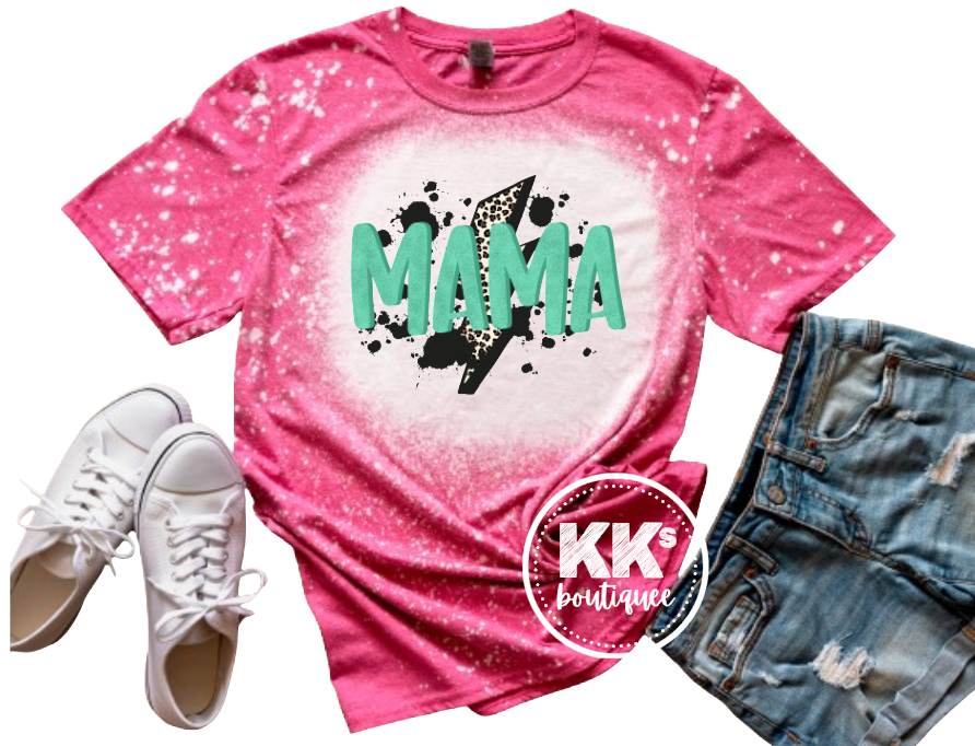 Splattered Mama Short Sleeve Shirt