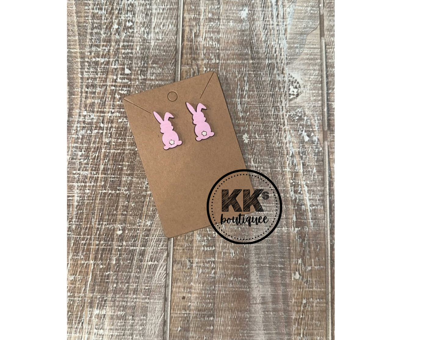 Pink Bunny Stud Earrings