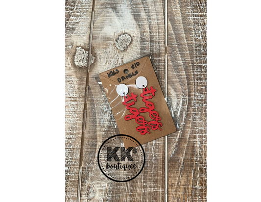 Whitwell Tigers Dangle Earrings