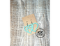 Teal Cross Dangle Earrings
