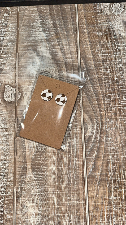 Soccer Stud Earrings