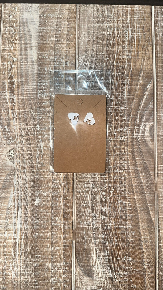 Heart/Cross Stud Earrings