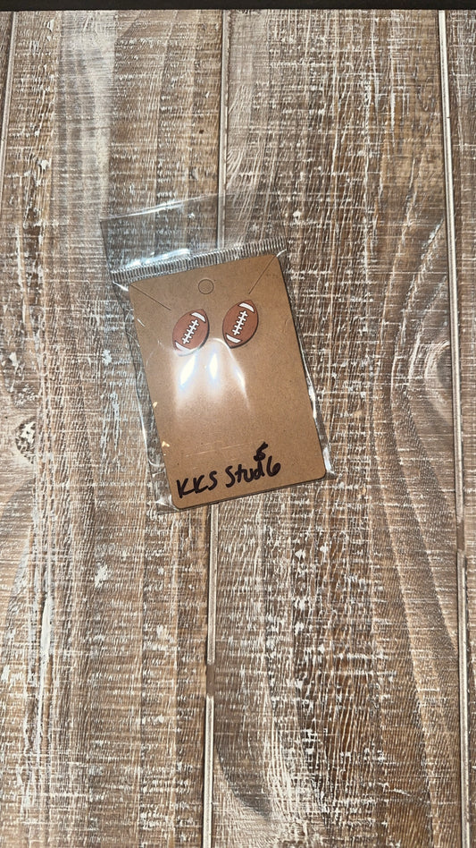 Football Stud Earrings