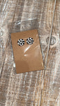 Cow print studs
