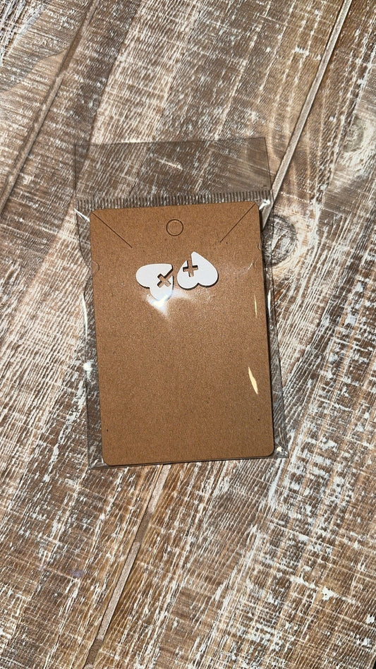 White heart cross studs