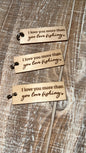 I love you more than you love fishing keychain