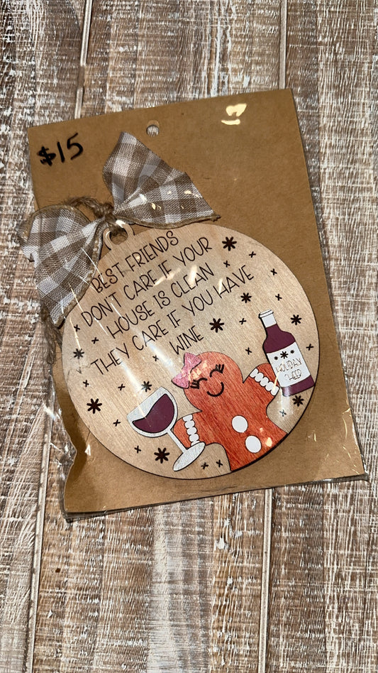 Best friends don’t care Car Charm