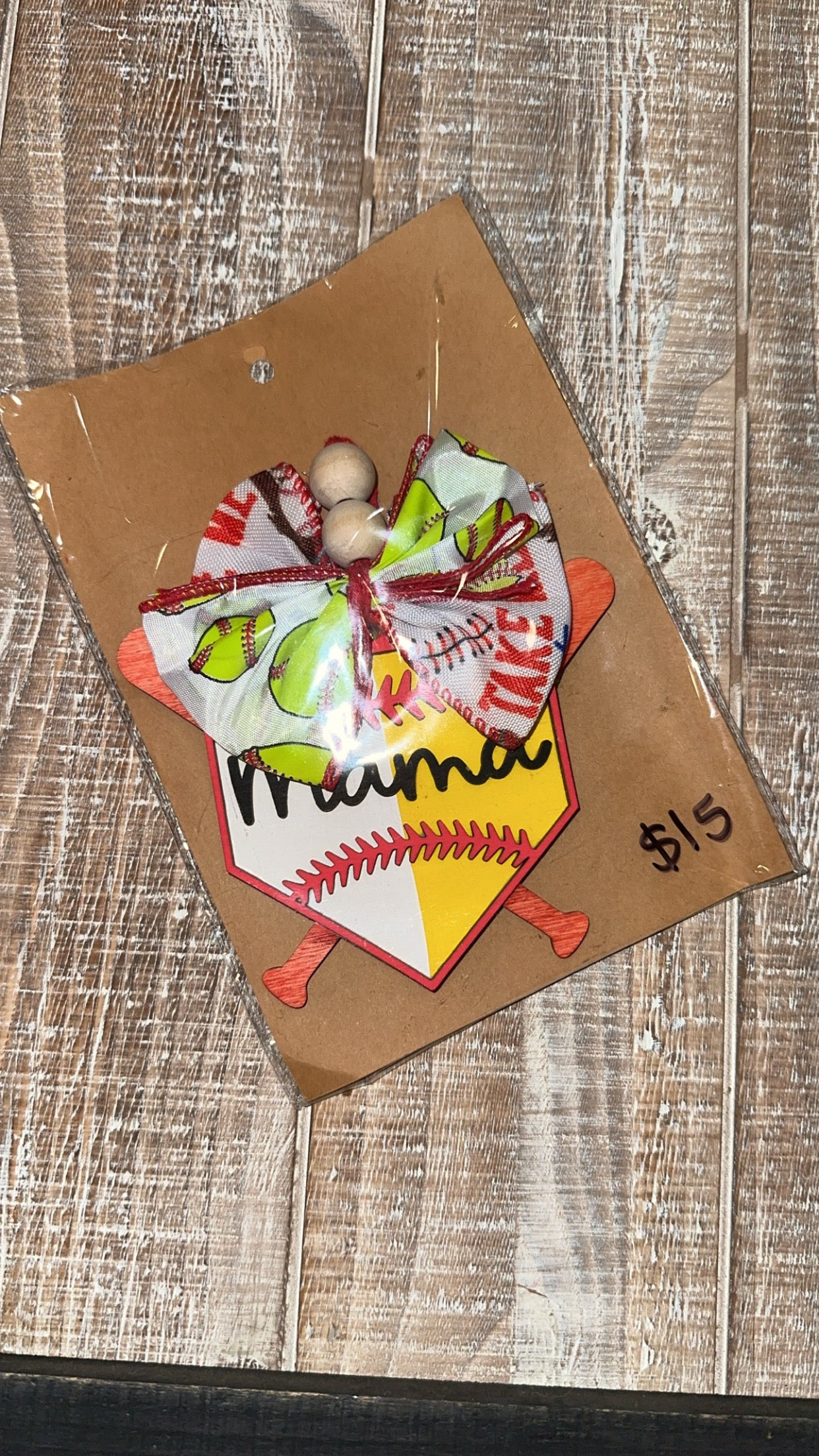 Softball/Baseball Mama Car Charm