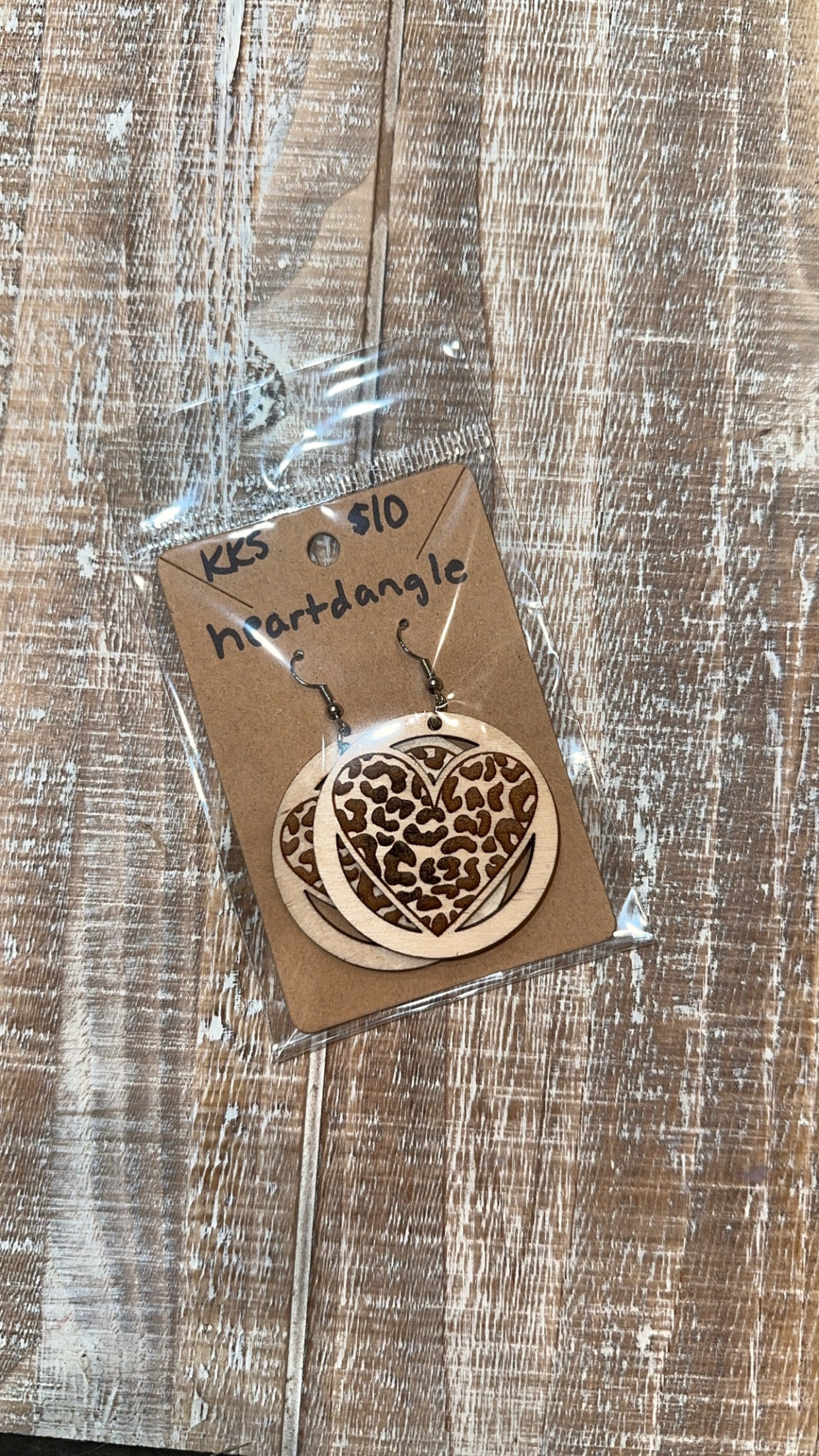 Cheetah Heart Dangle