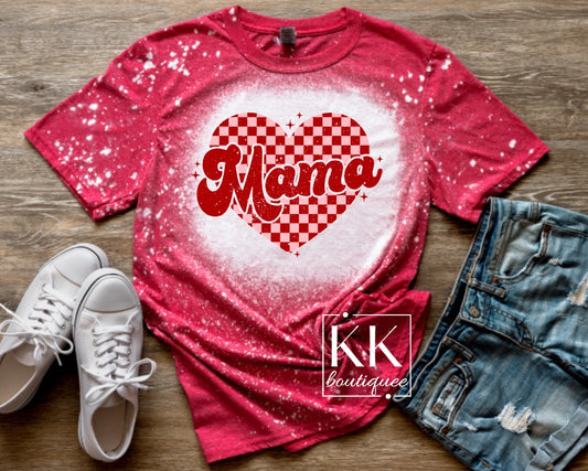 Checkered Mama heart Shirt/Sweatshirt