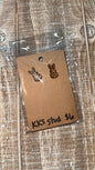 Cheetah Bunny studs