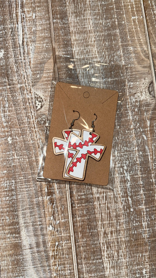 Baseball Cross Dangle
