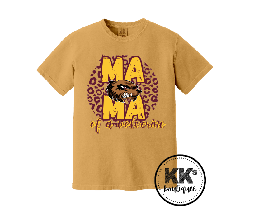 Mama of a Wolverine Short Sleeve Shirt