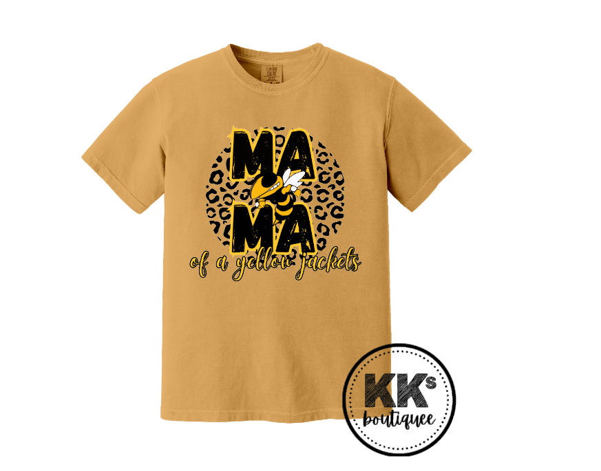 Mama of a Yellow Jacket Short Sleeve Shirt