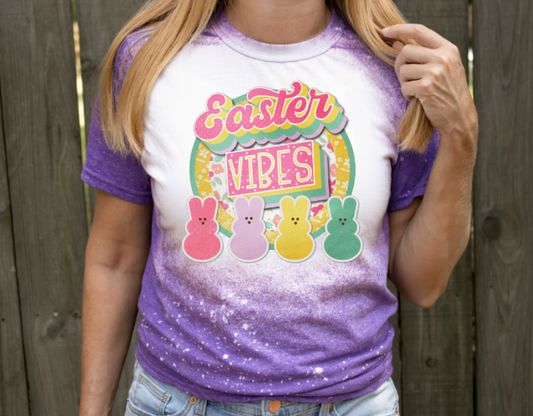 Easter Vibes Bleached Tee