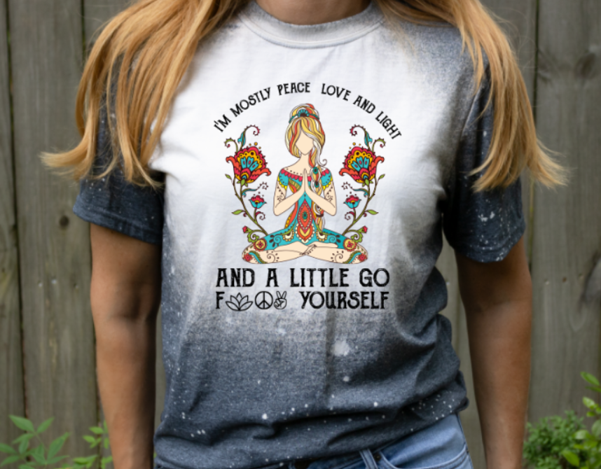 A little go f*** yourself Bleached Shirt