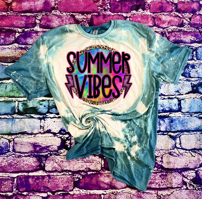 Summer Vibes Bleached Tee