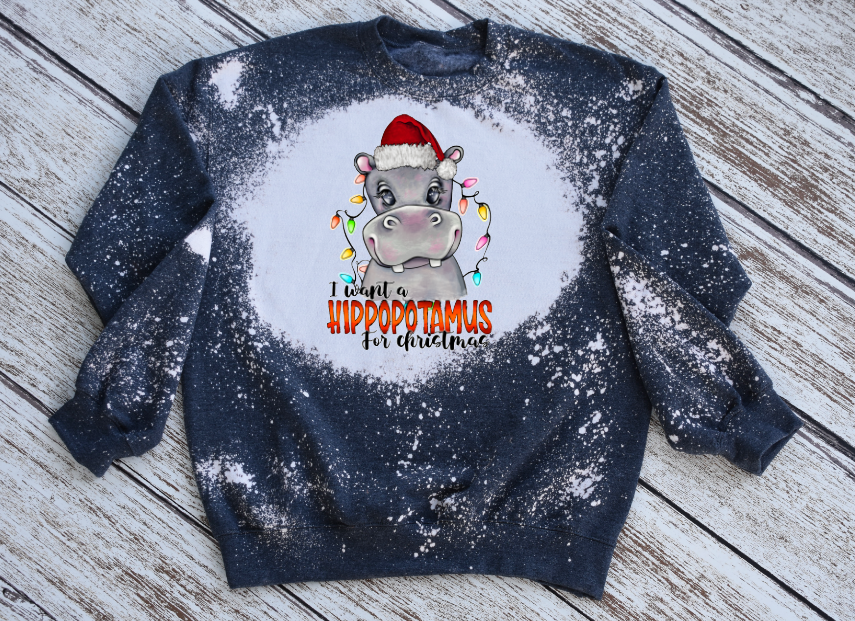 Hippopotamus Christmas Sweatshirt