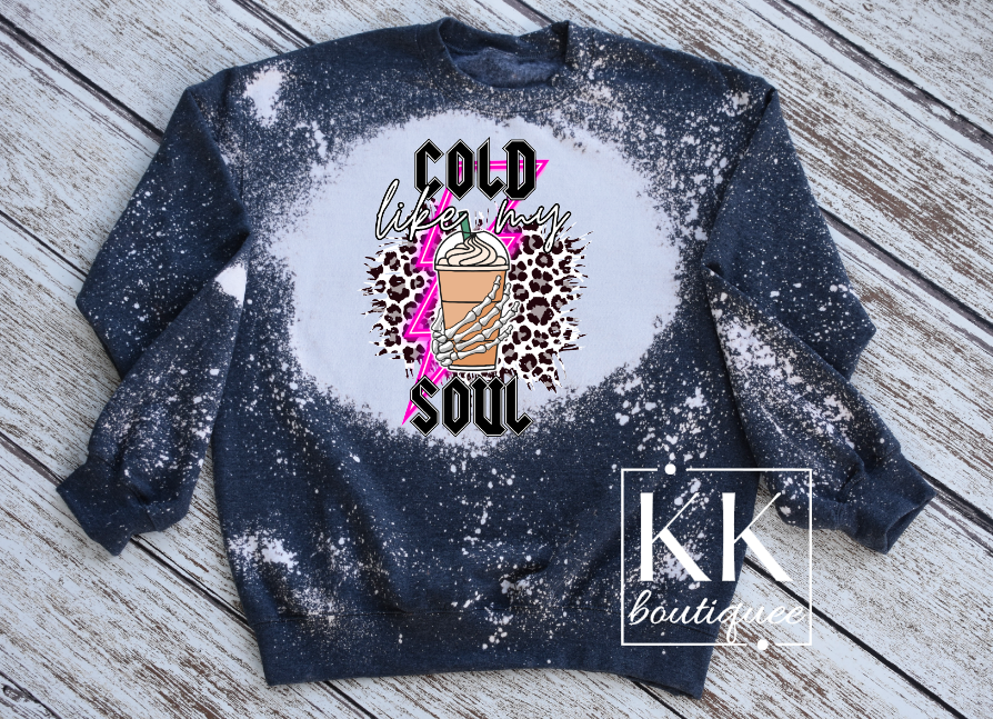 Cold Like my Soul Bleached Sweatshirt