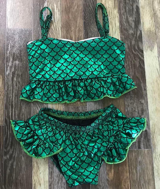 Green Mermaid Two Piece