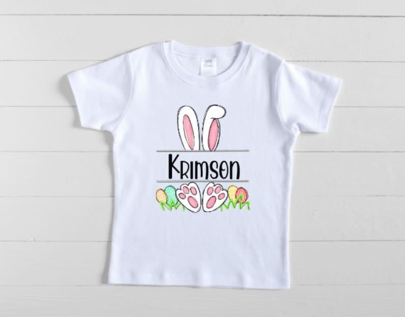 Pink personalized bunny Easter Tee