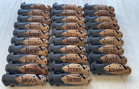 Engraved pocket Knive