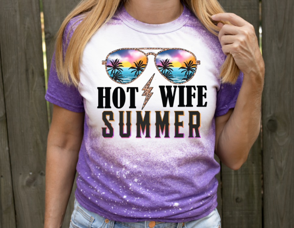 Hot Wife Summer Bleached Tee